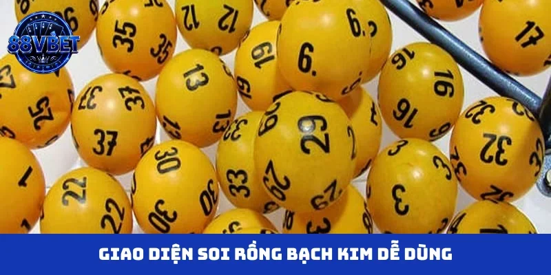 Giao diện soi Rồng Bạch Kim dễ dùng