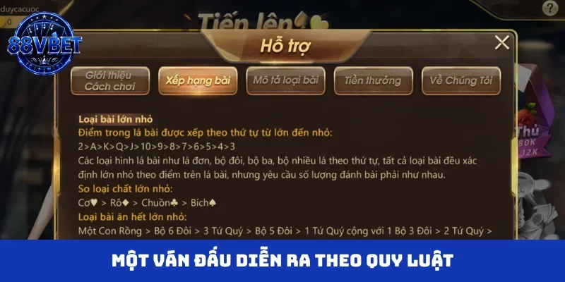 Một ván đấu diễn ra theo quy luật